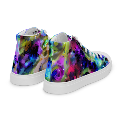 Men's High Top Canvas Shoes - Fantasy Spiral