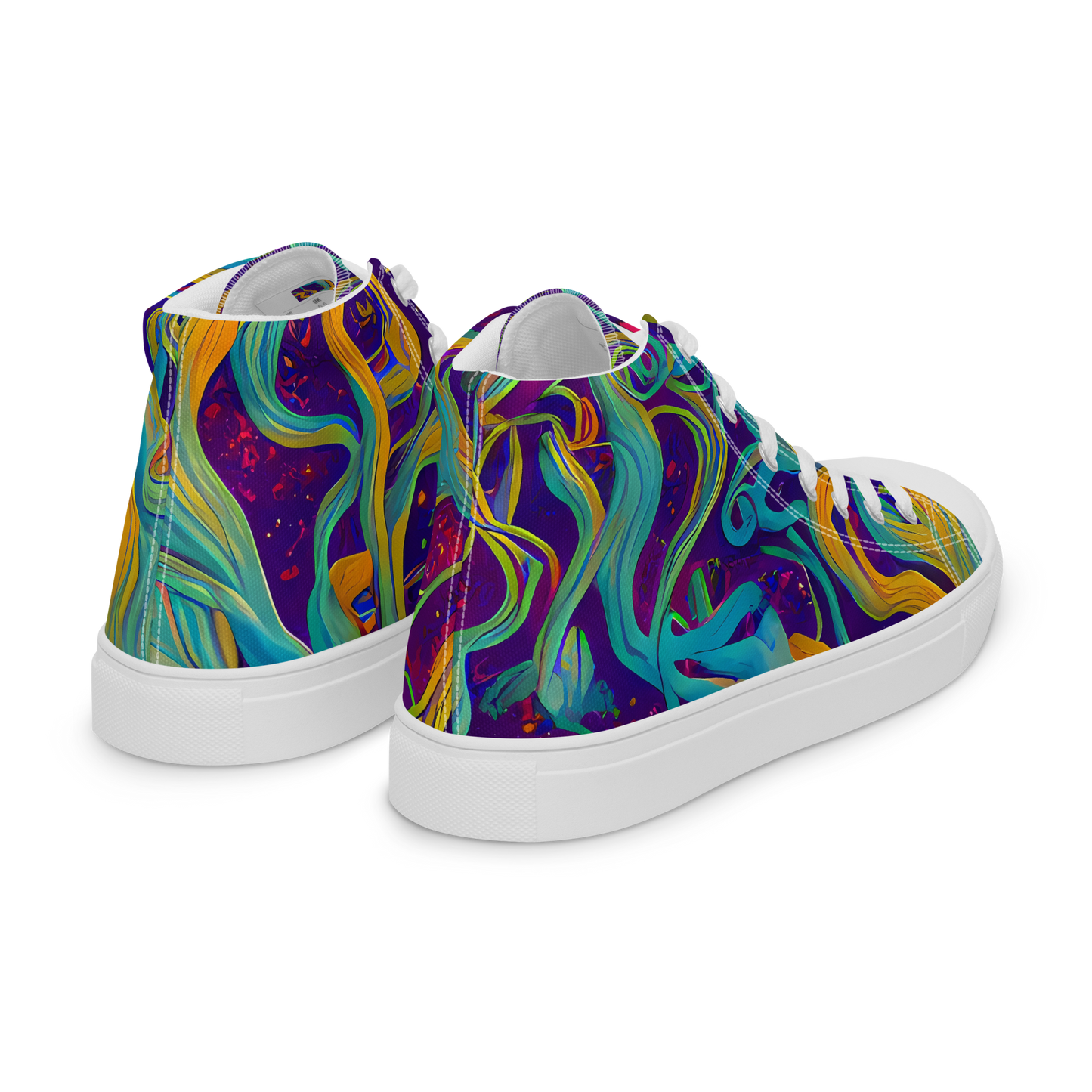Men's High Top Canvas Shoes - Etherial Entwine