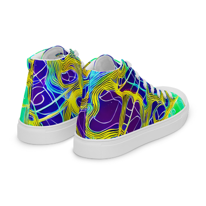 Men's High Top Canvas Shoes - Neon Jungle Rhapsody