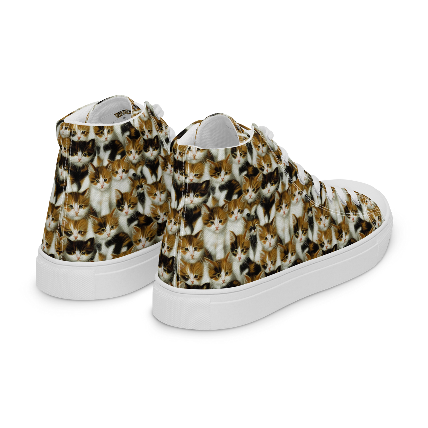 Women's High Top Canvas Shoes - Cuddle Chaos