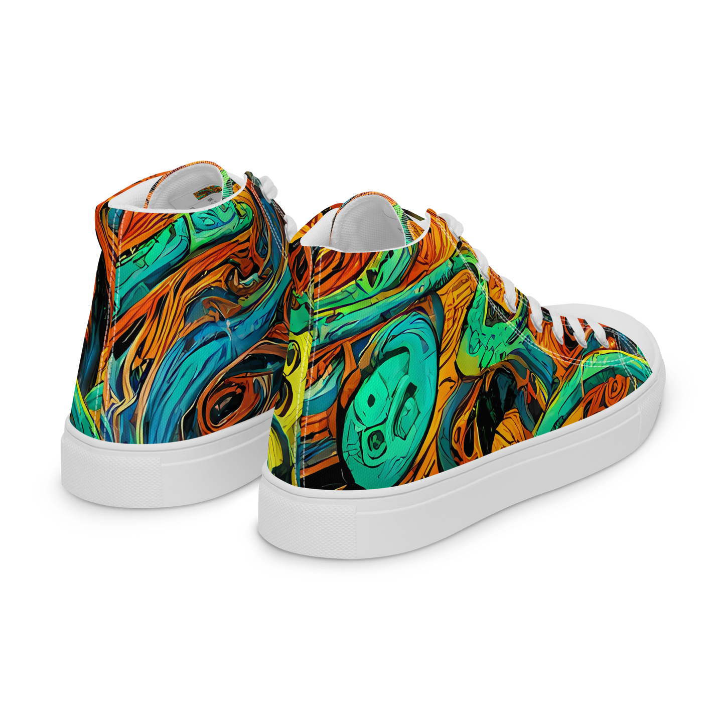 Women's High Top Canvas Shoes - Flaming Mirage