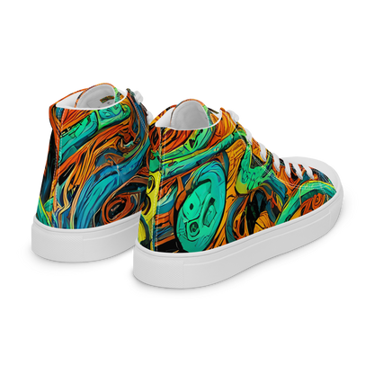 Women's High Top Canvas Shoes - Flaming Mirage