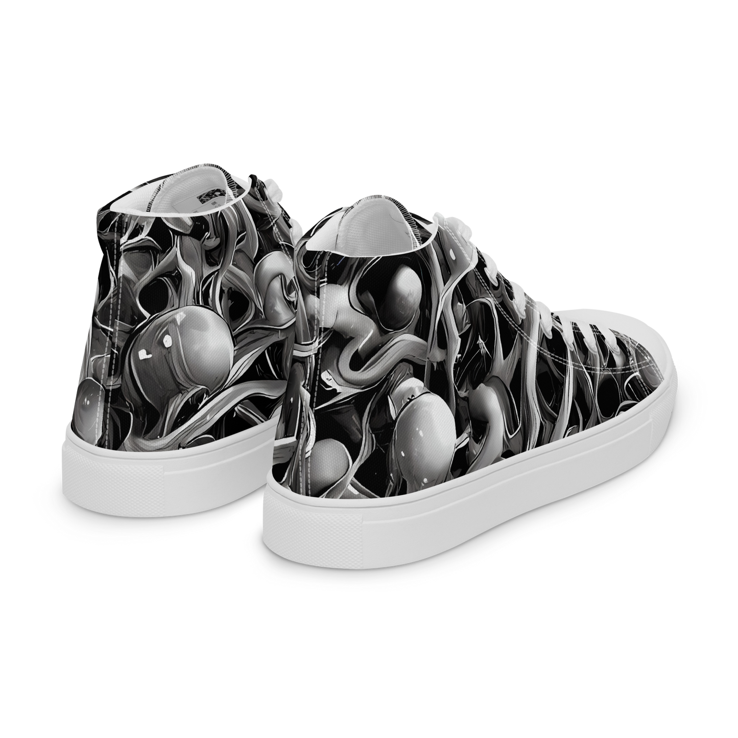 Women's High Top Canvas Shoes - Fluid Monochrome