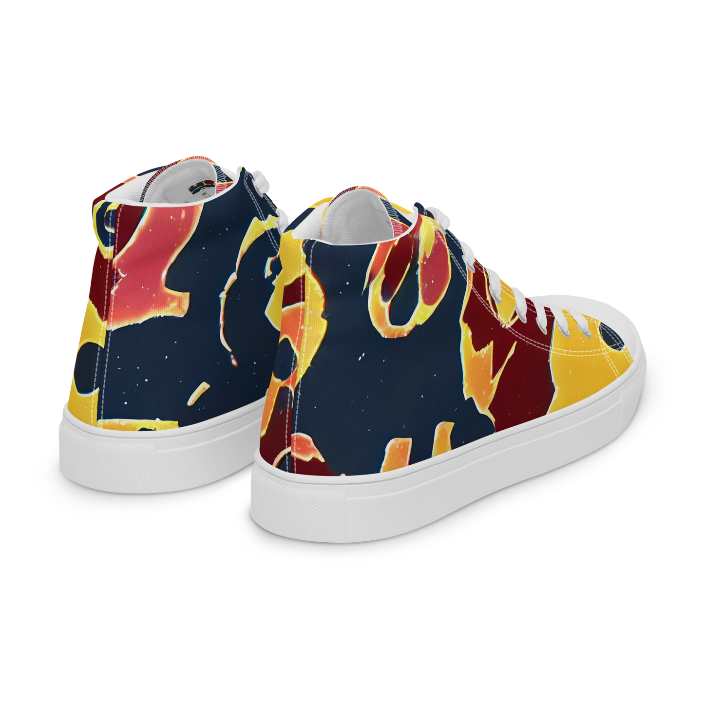 Men's High Top Canvas Shoes - Sunset Silhouette