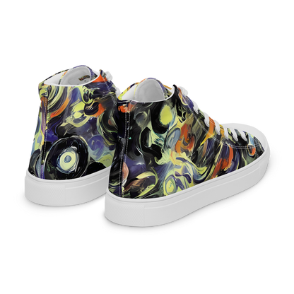 Men's High Top Canvas Shoes - Twilight Chaos