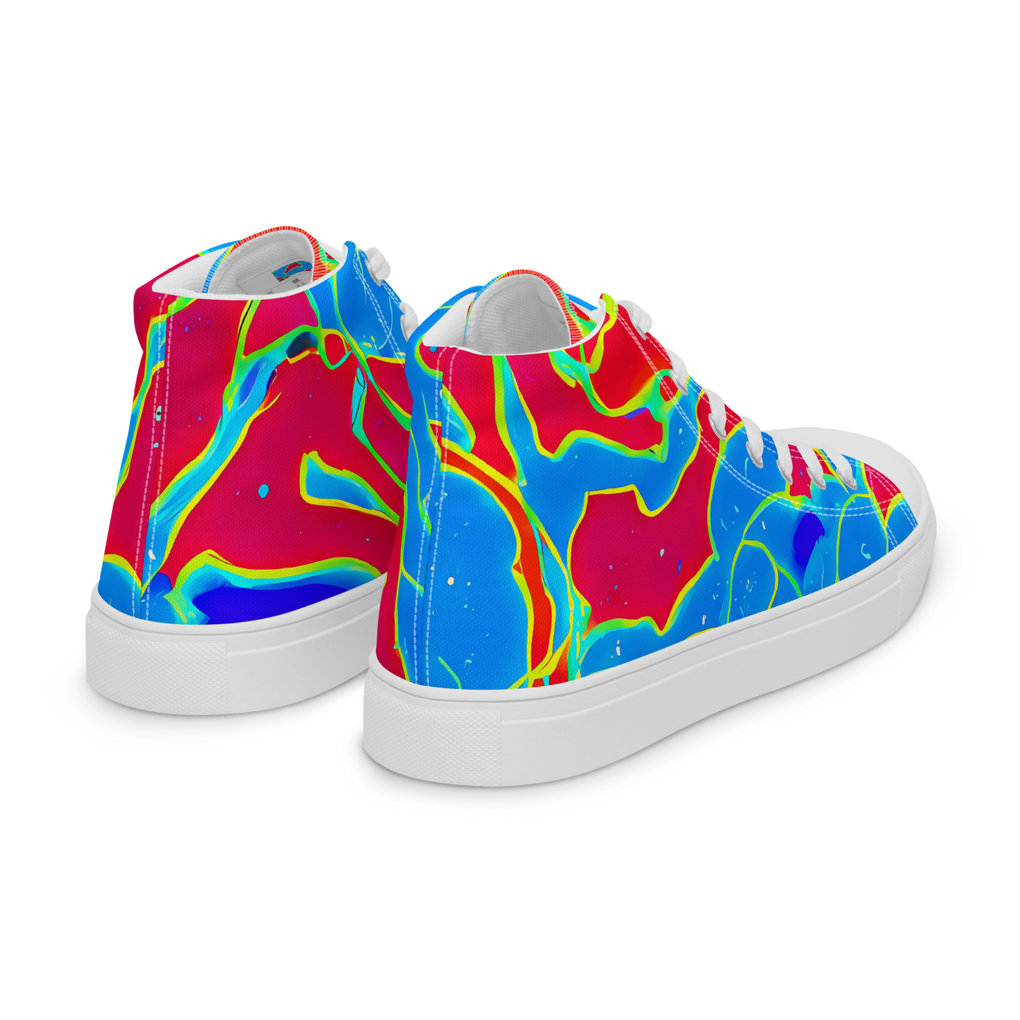 Women's High Top Canvas Shoes - Electric Bloom