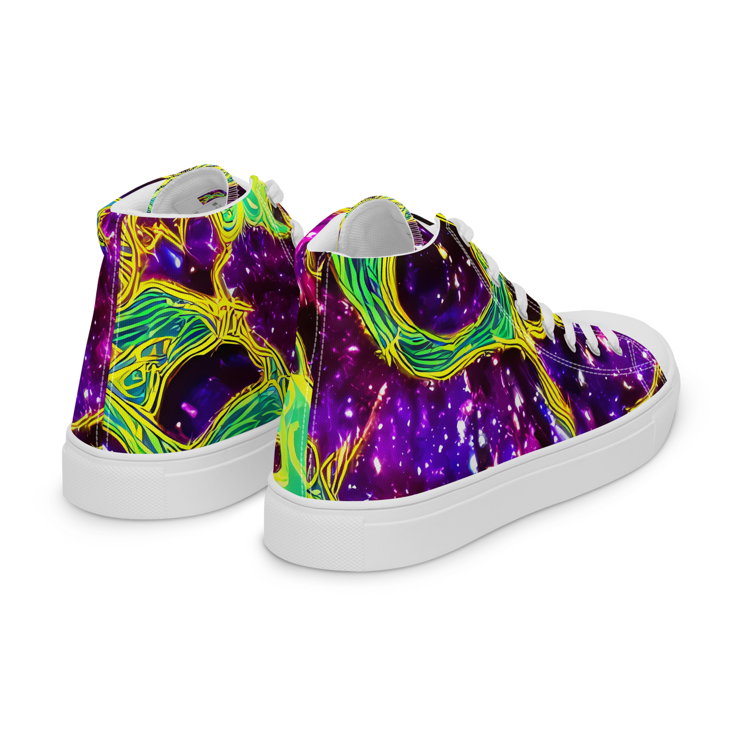 Men's High Top Canvas Shoes - Galactic Web