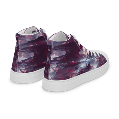 Men's High Top Canvas Shoes - Twilight Fortresses