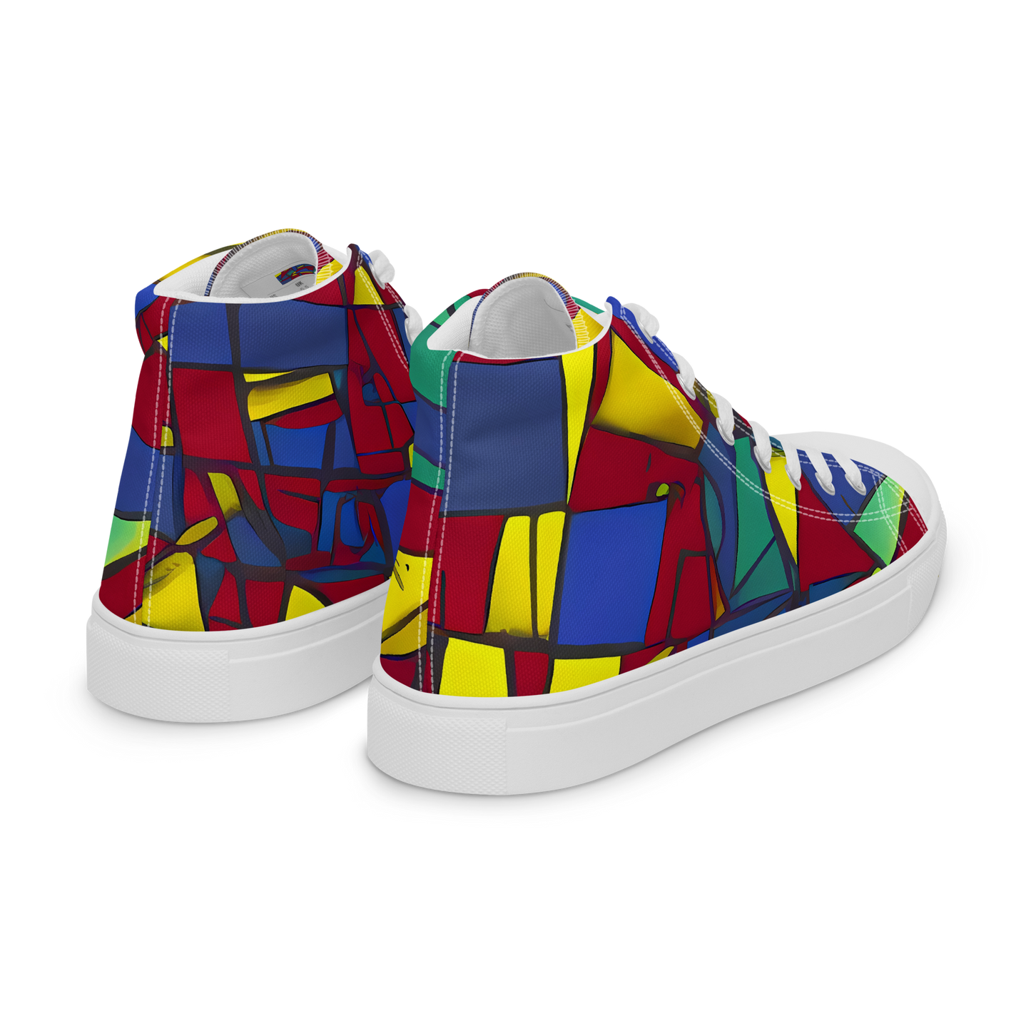 Men's High Top Canvas Shoes - Vibrant Vexation
