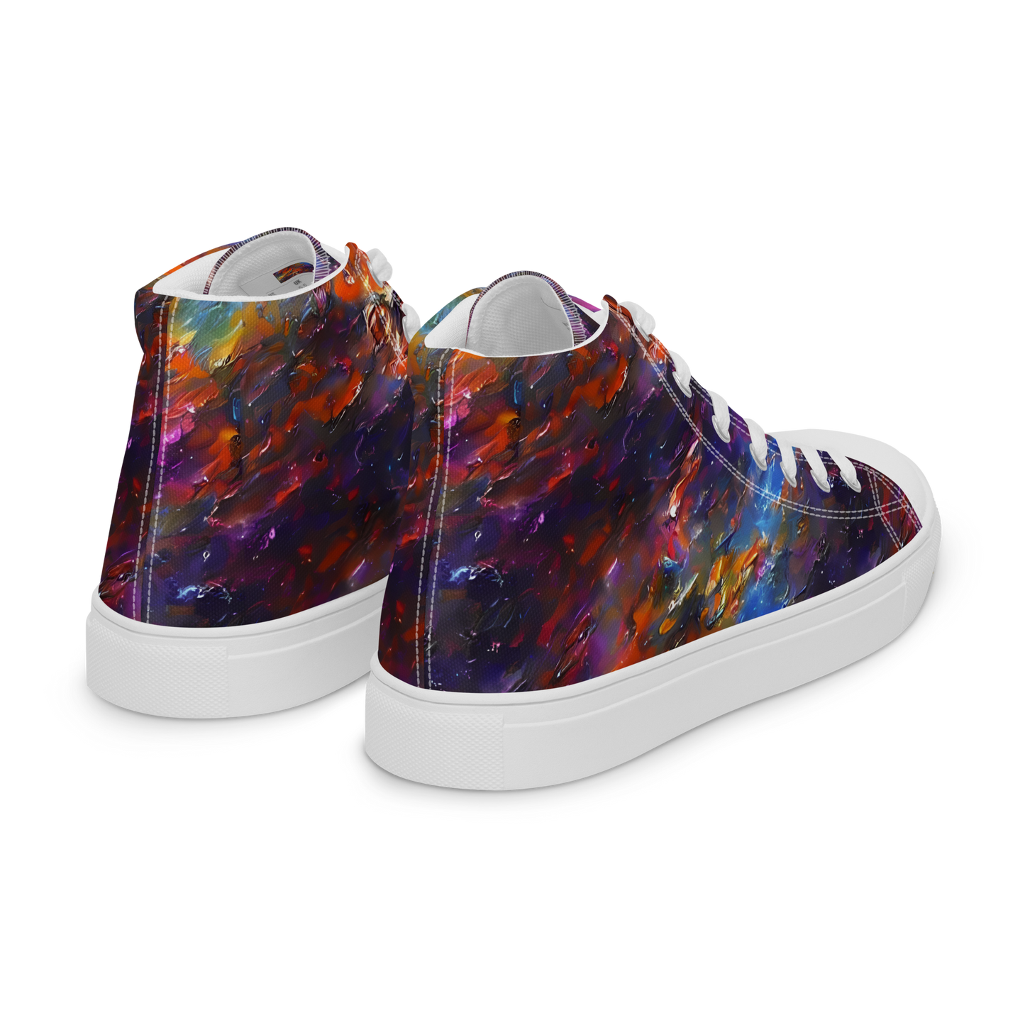 Women's High Top Canvas Shoes - Auroral Ripples