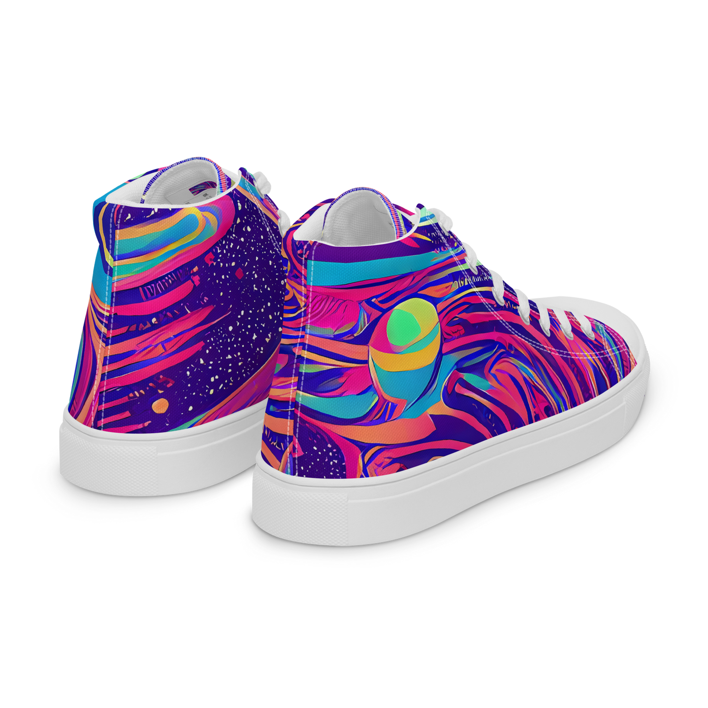 Men's High Top Canvas Shoes - Nebula Noodles