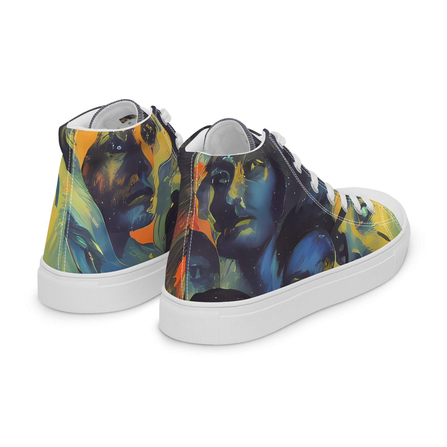 Men's High Top Canvas Shoes - Vivid Visage