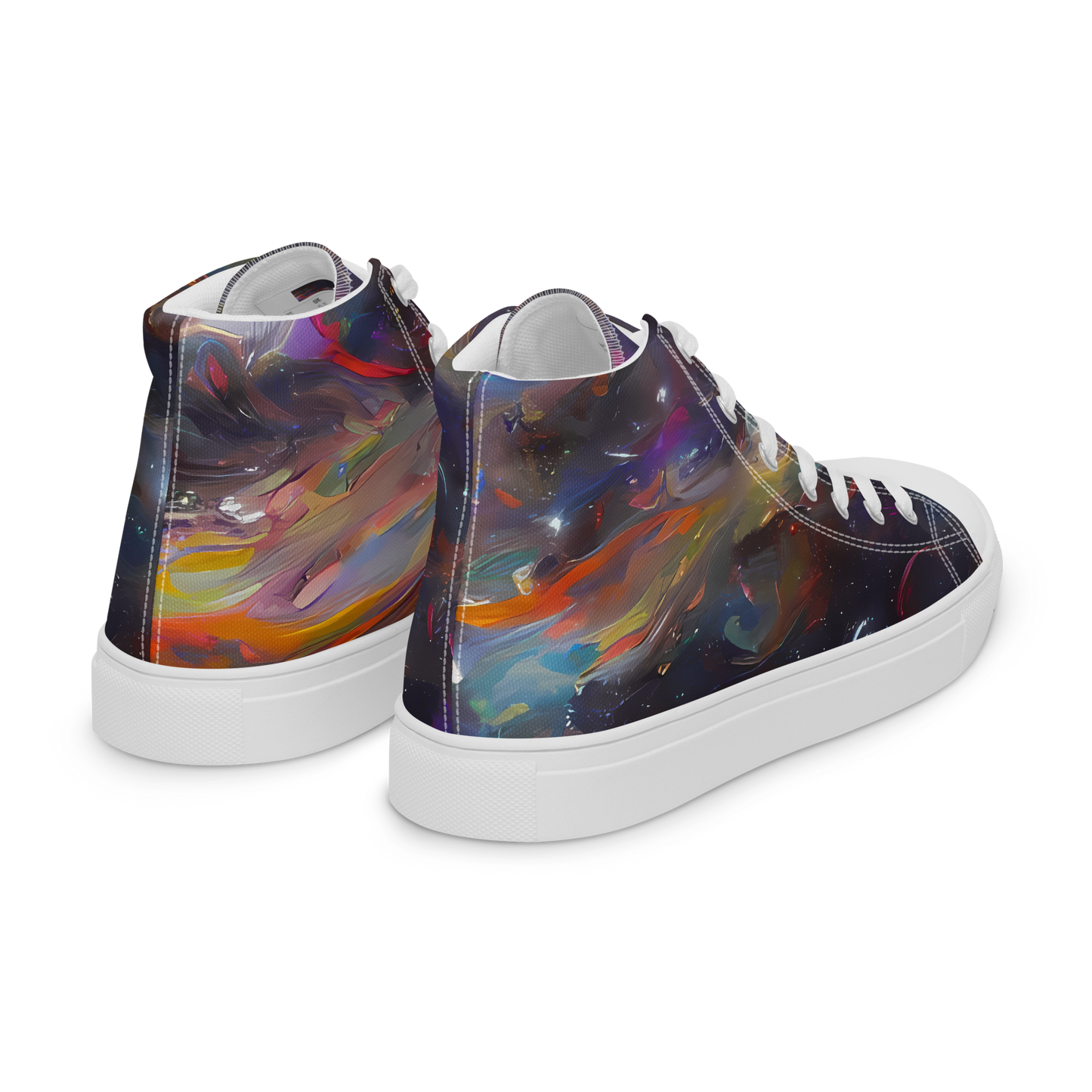 Women's High Top Canvas Shoes - Chromatic Flux