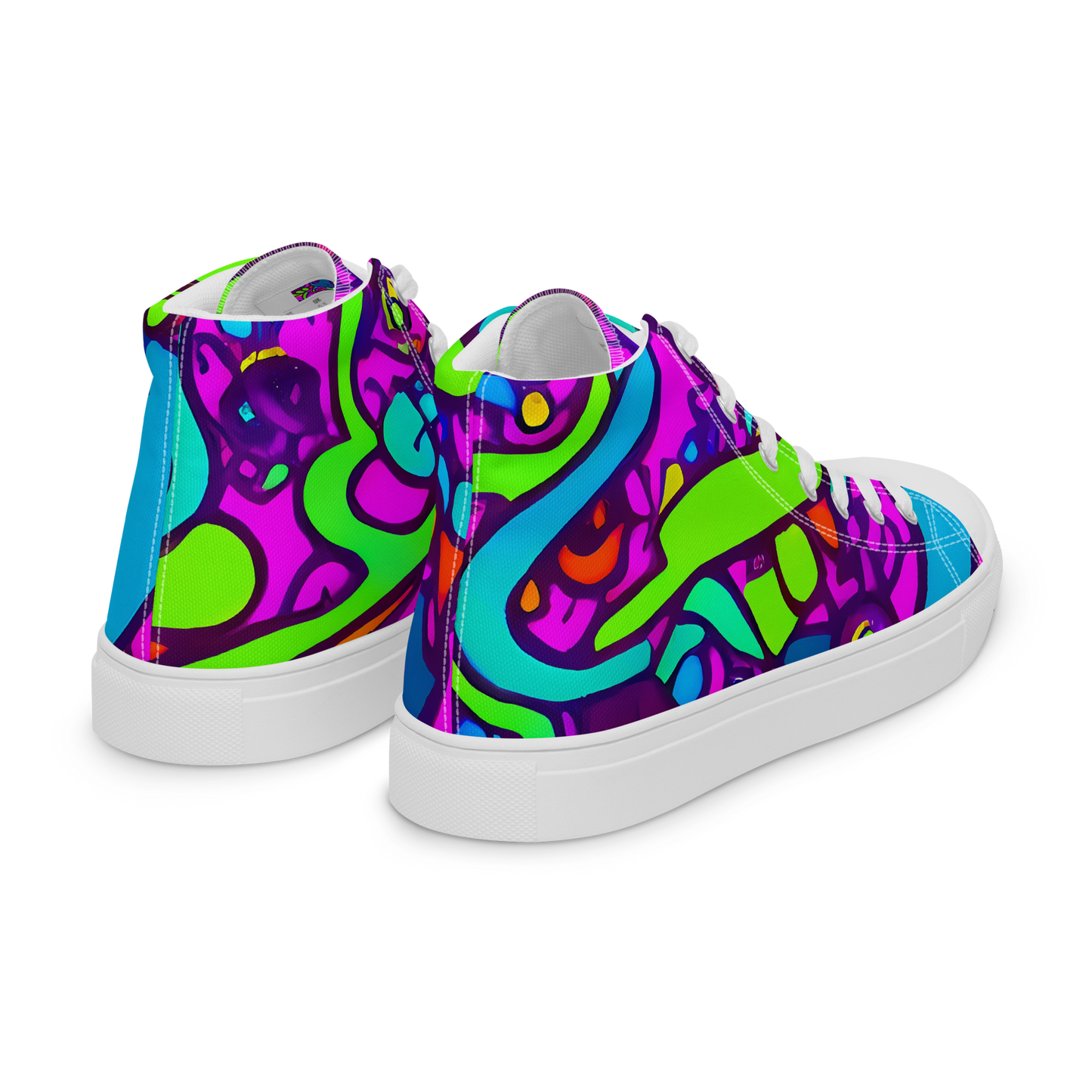 Men's High Top Canvas Shoes - Funky Vortex