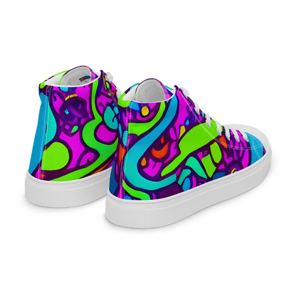 Men's High Top Canvas Shoes - Funky Vortex