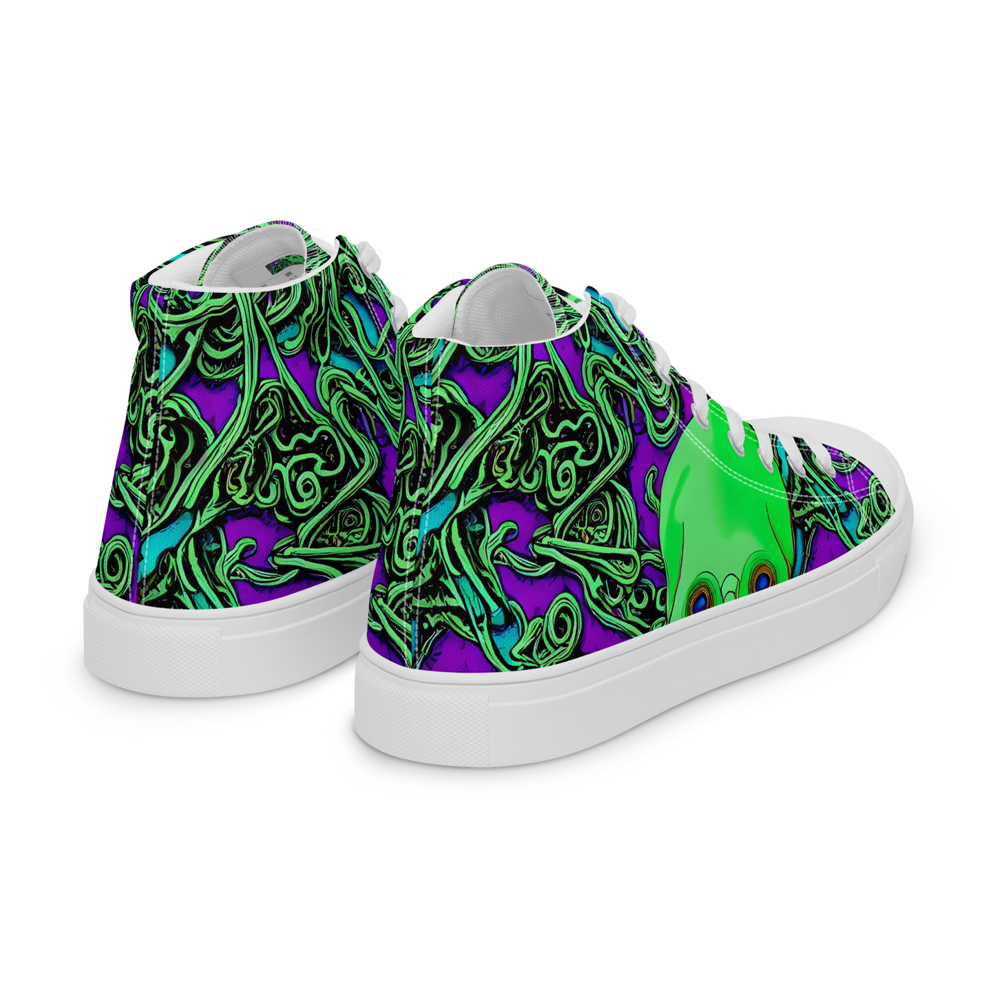 Women's High Top Canvas Shoes - Ghostly Labyrinth