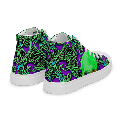 Women's High Top Canvas Shoes - Ghostly Labyrinth