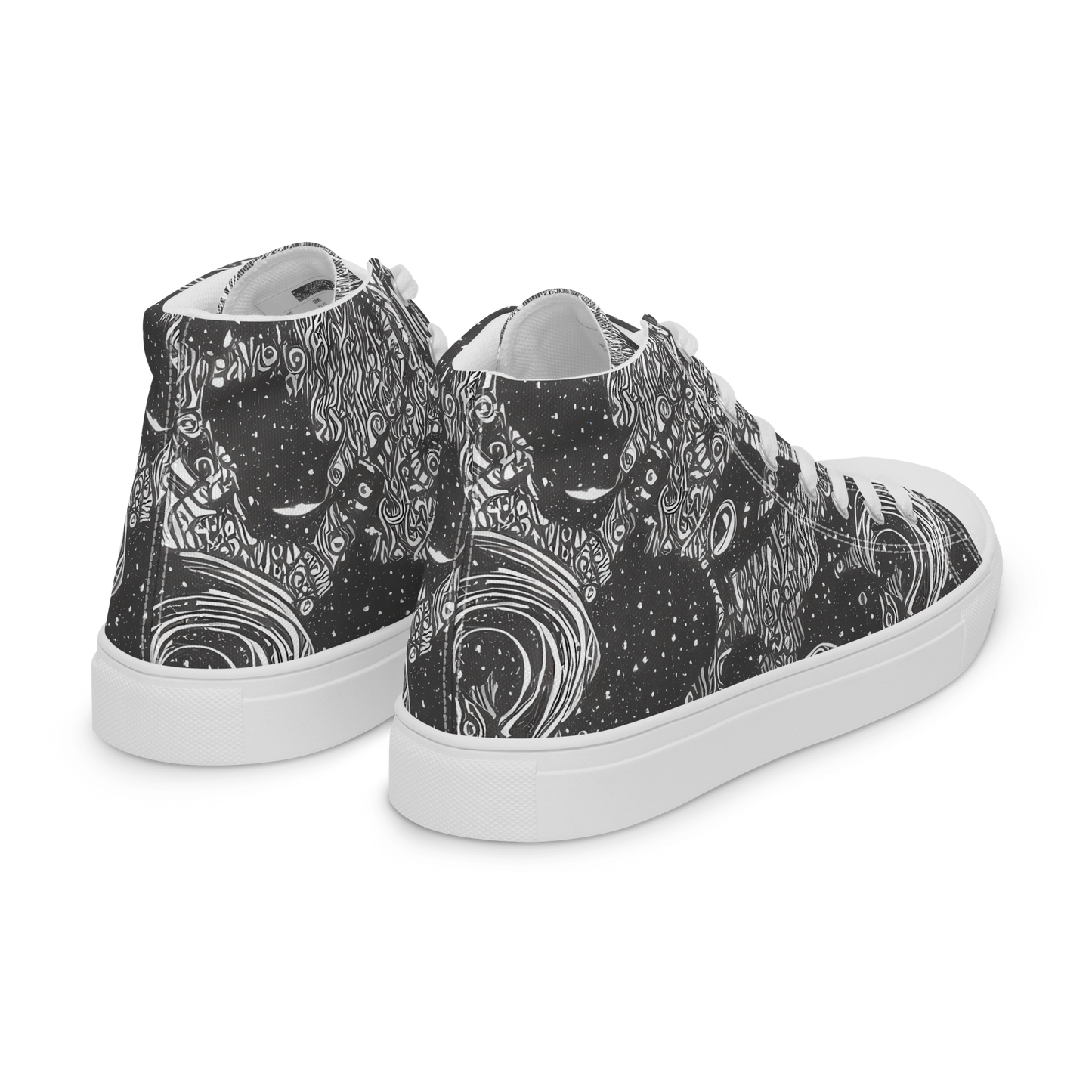 Men's High Top Canvas Shoes - Shadow Reverie