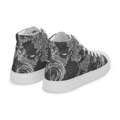 Men's High Top Canvas Shoes - Shadow Reverie