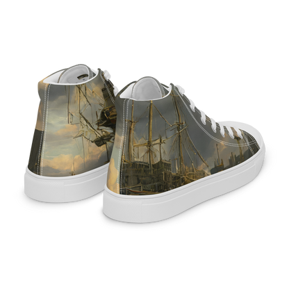 Women's High Top Canvas Shoes - Ethereal Armada