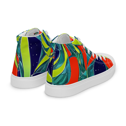 Men's High Top Canvas Shoes - Harmonic Mirage