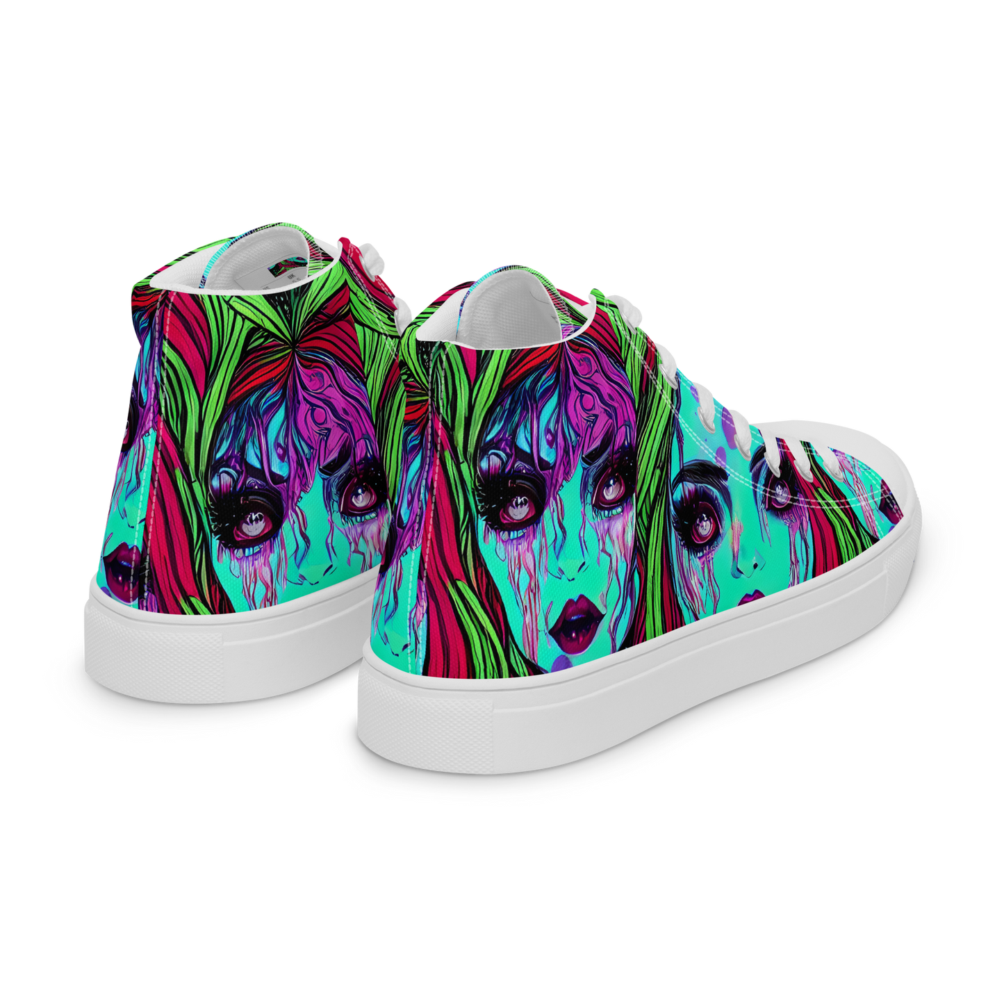 Women's High Top Canvas Shoes - Luminous Nightfall