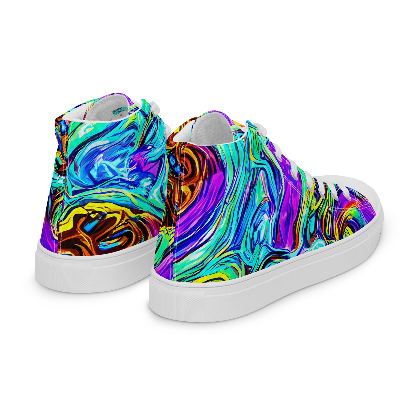 Men's High Top Canvas Shoes - Mystic Iridescence