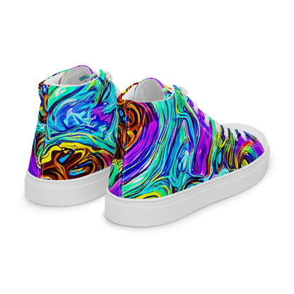 Men's High Top Canvas Shoes - Mystic Iridescence