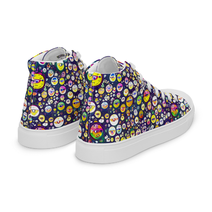 Men's High Top Canvas Shoes - Whimsical Eyescape