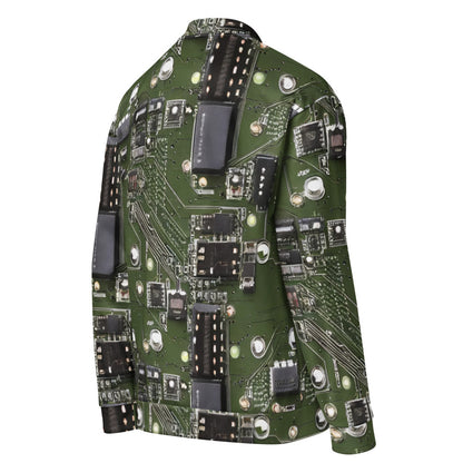 Bomber Jacket - Hacking, Circuit Board, Cyberpunk, Ambrosius Benson, Intricate