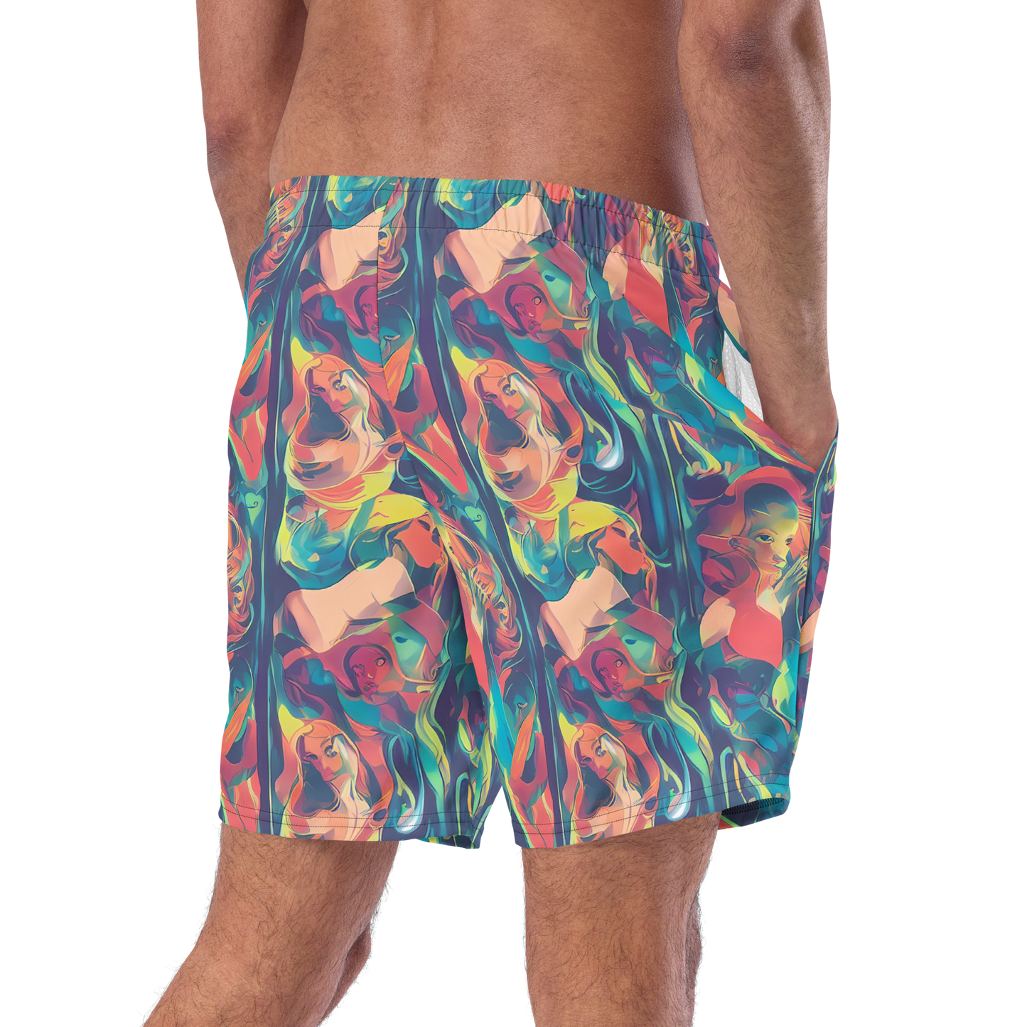 Swim Trunks - Neon Aurora