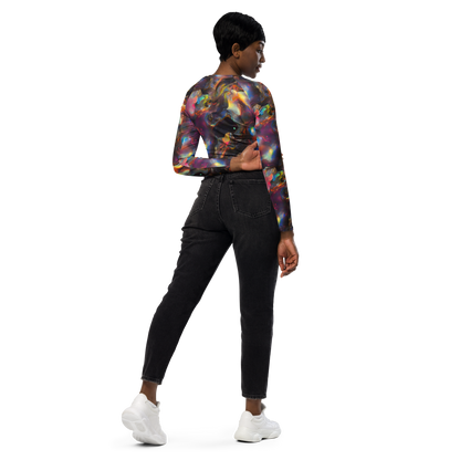 Long Sleeve Crop Top - Cosmic Fusion