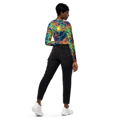 Long Sleeve Crop Top - Echoed Pulses