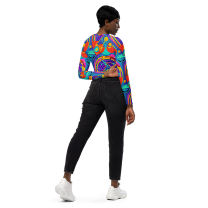 Long Sleeve Crop Top - Blast of Color