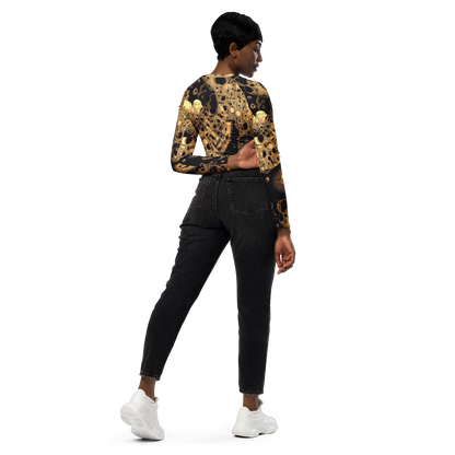 Long Sleeve Crop Top - Baroque Orbit