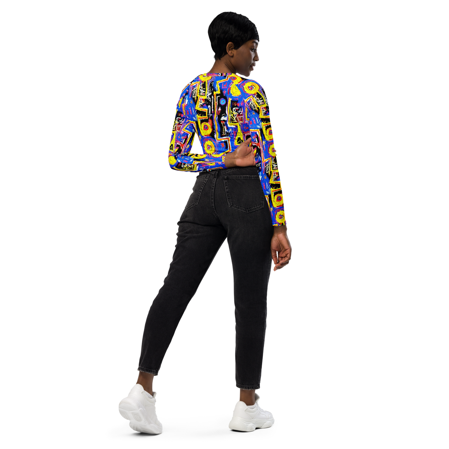 Long Sleeve Crop Top - Radiant Mayhem