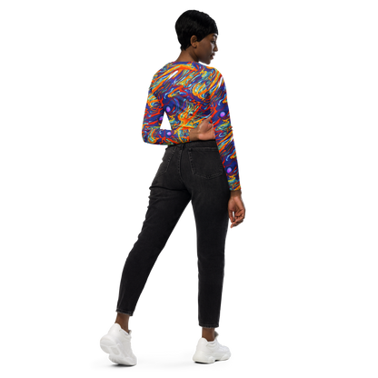 Long Sleeve Crop Top - Galactic Ember