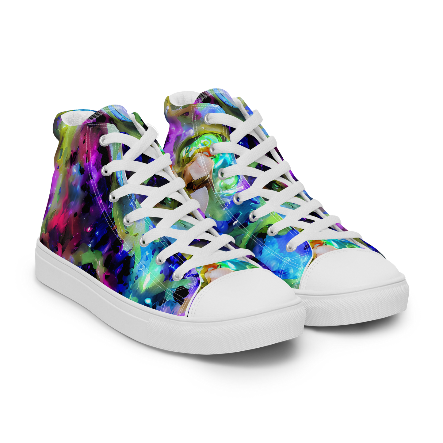 Men's High Top Canvas Shoes - Fantasy Spiral