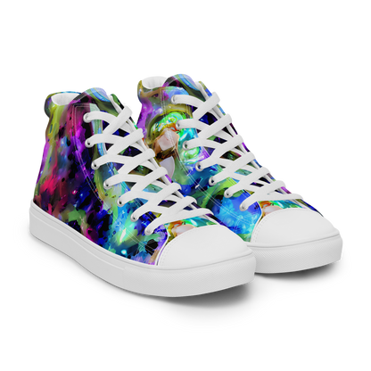 Men's High Top Canvas Shoes - Fantasy Spiral