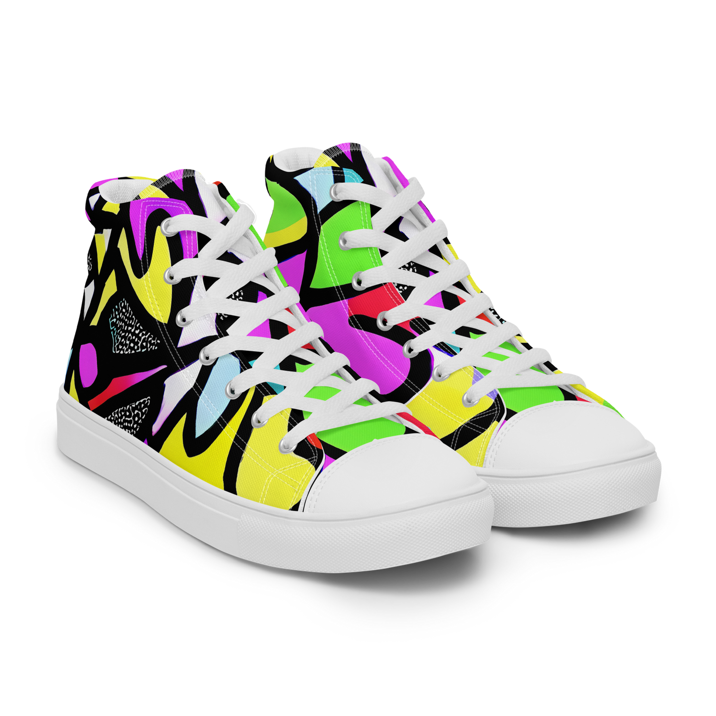 Men's High Top Canvas Shoes - Vivid Serenade