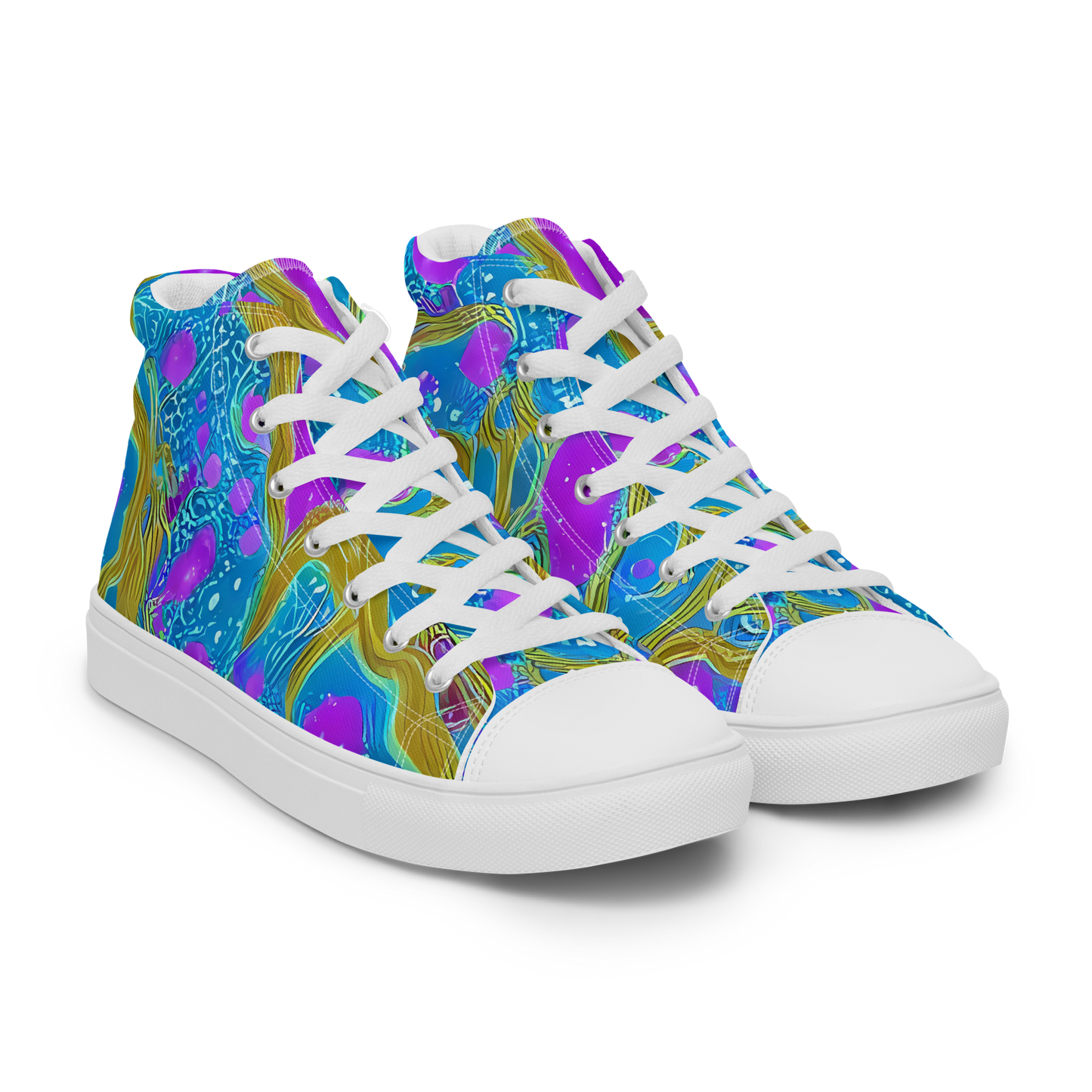 Women's High Top Canvas Shoes - Mystic Waves