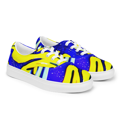 Women's Lace-Up Canvas Shoes - Electric Horizon