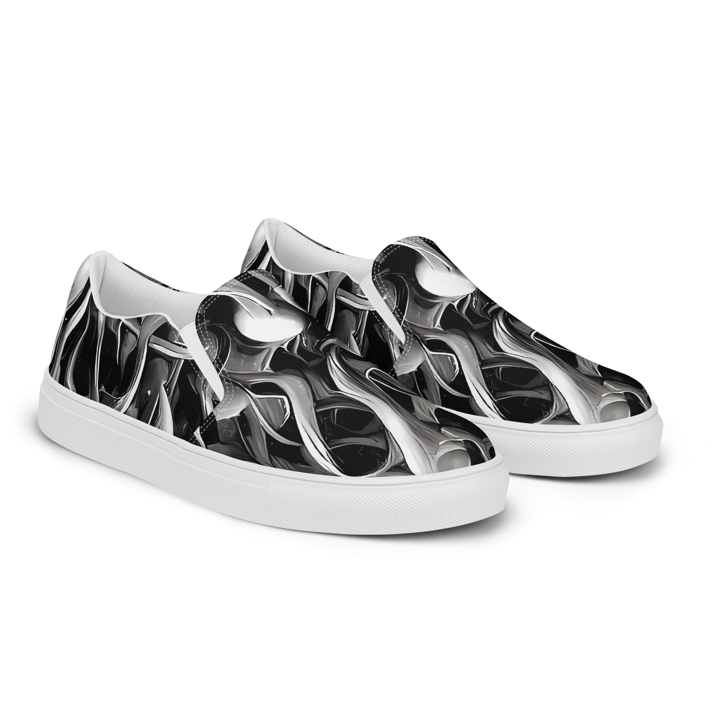 Women's Slip-On Canvas Shoes - Fluid Monochrome