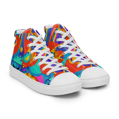 Women's High Top Canvas Shoes - Blast of Color