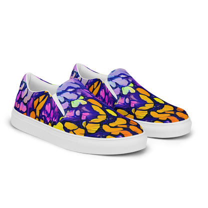 Women's Slip-On Canvas Shoes - Surreal Waveforms