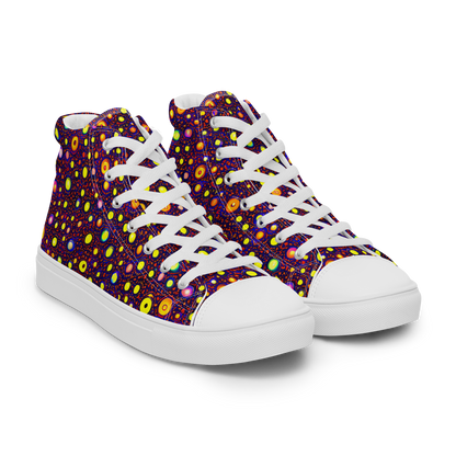 Women's High Top Canvas Shoes - Cosmic Dotscape