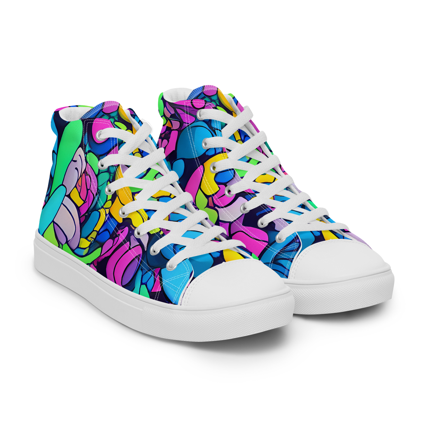 Men's High Top Canvas Shoes - Radiant Revelation