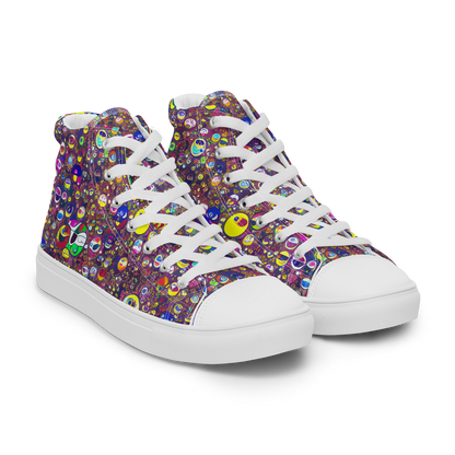 Men's High Top Canvas Shoes - Eyes of Enchantment