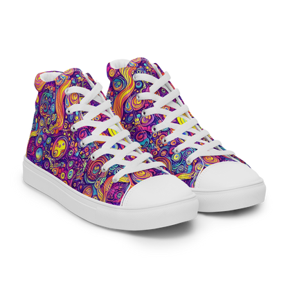 Men's High Top Canvas Shoes - Festival of Whimsy