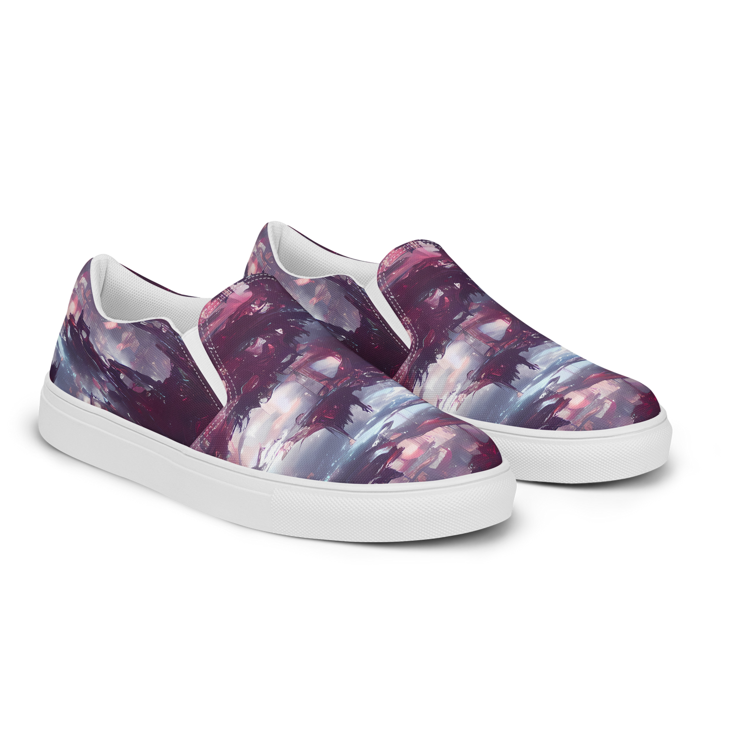 Women's Slip-On Canvas Shoes - Twilight Fortresses